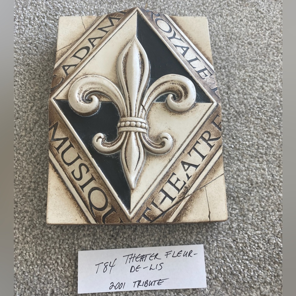 Sid Dickens T84 Theater Fleur-De-Lis Memory Block Tile Rare + Retired
